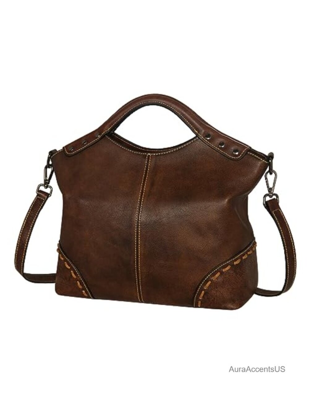 Genuine Leather Satchel Handbag Crossbody Shoulder Bag Top Handle Purse Women